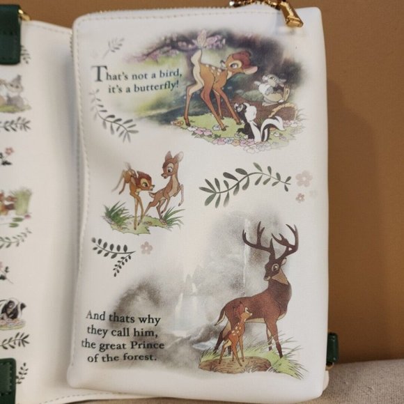 Loungefly Disney Bambi Classic Story Book Convertible Backpack Crossbody Bag NEW - Picture 12 of 14